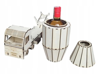 Betoniarka Ciężarówka Drewniana - Wódkowóz na Butelkę Pojemnik na słodycze