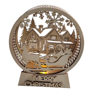 Drewniana ozdoba świąteczna 3D – MERRY CHRISTMAS baza laplki LED