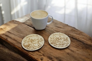 Drewniane podstawki pod kubek – Kochany Dziadek i Kochana Babcia