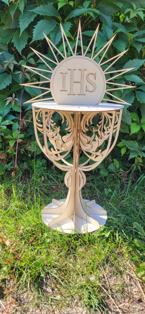 Kielich komunijny, kielich dożynkowy z IHS 56 cm