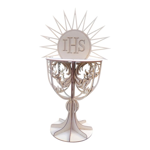 Kielich komunijny, kielich dożynkowy z IHS 56 cm