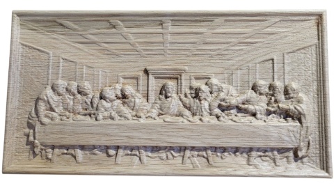 Płaskorzeźba „Ostatnia Wieczerza” – rzeźba w drewnie, dekoracja sakralna