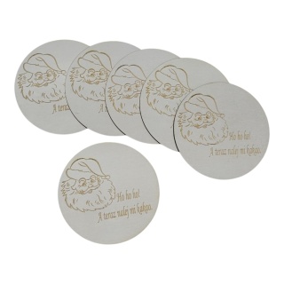 Świąteczne podstawki z mikołajem zestaw 6 sztuk wzór D