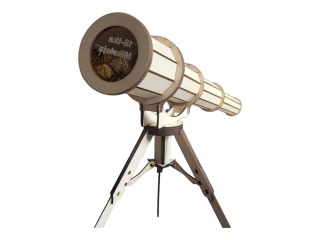 Teleskop z schowkiem na upominek dla miłośnika astronomii. Dla astronima